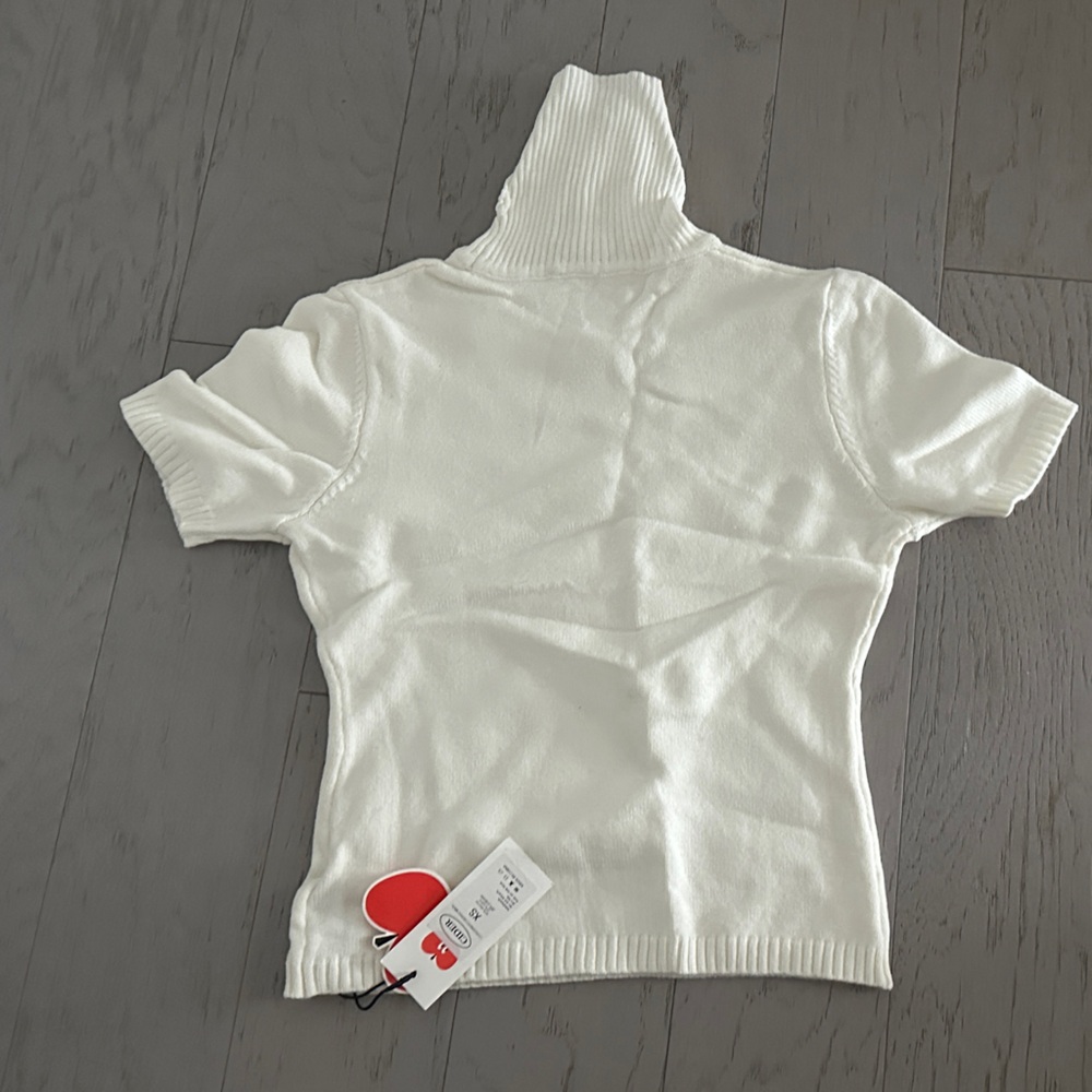 [NEW] Cider Thick White Turtleneck Knit Top